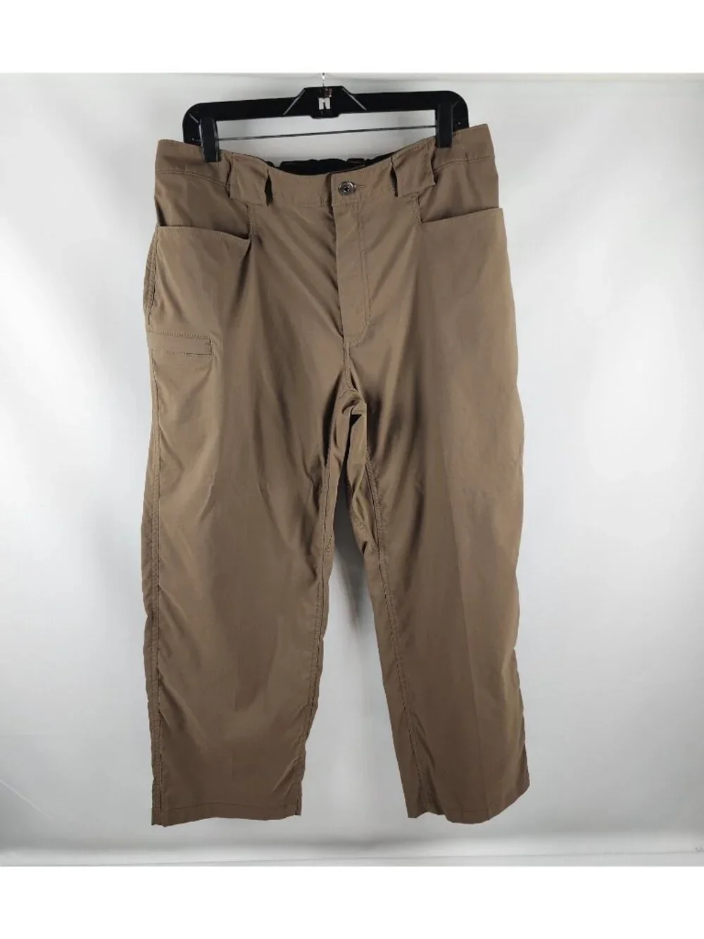 Duluth Trading Pants Mens Lx30 Flex Dry On The Fly Relaxed Brown Cargo
